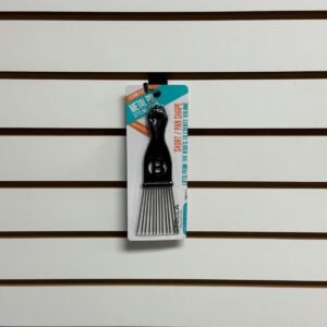 Stella Collection Metal Pik Styling Comb Short Pan Shape Fist Black