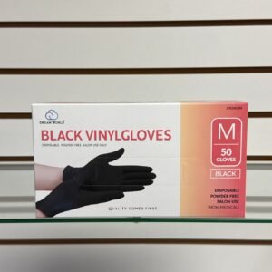 Black VinylGloves, M/50 Gloves Black